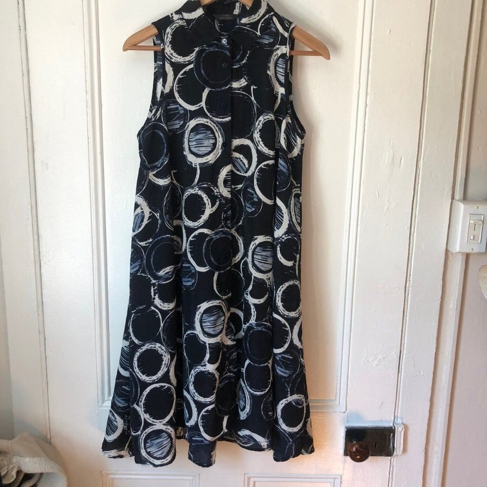 Mlle Gabrielle Hi Lo Navy Shirt Dress S